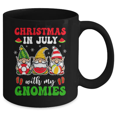 Funny Summer Vacation Gnomies Gnomes For Christmas In July Mug | teecentury