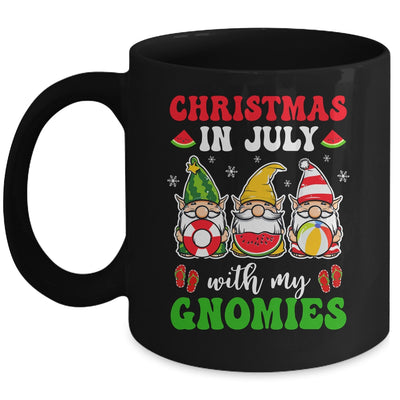 Funny Summer Vacation Gnomies Gnomes For Christmas In July Mug | teecentury