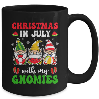 Funny Summer Vacation Gnomies Gnomes For Christmas In July Mug | teecentury