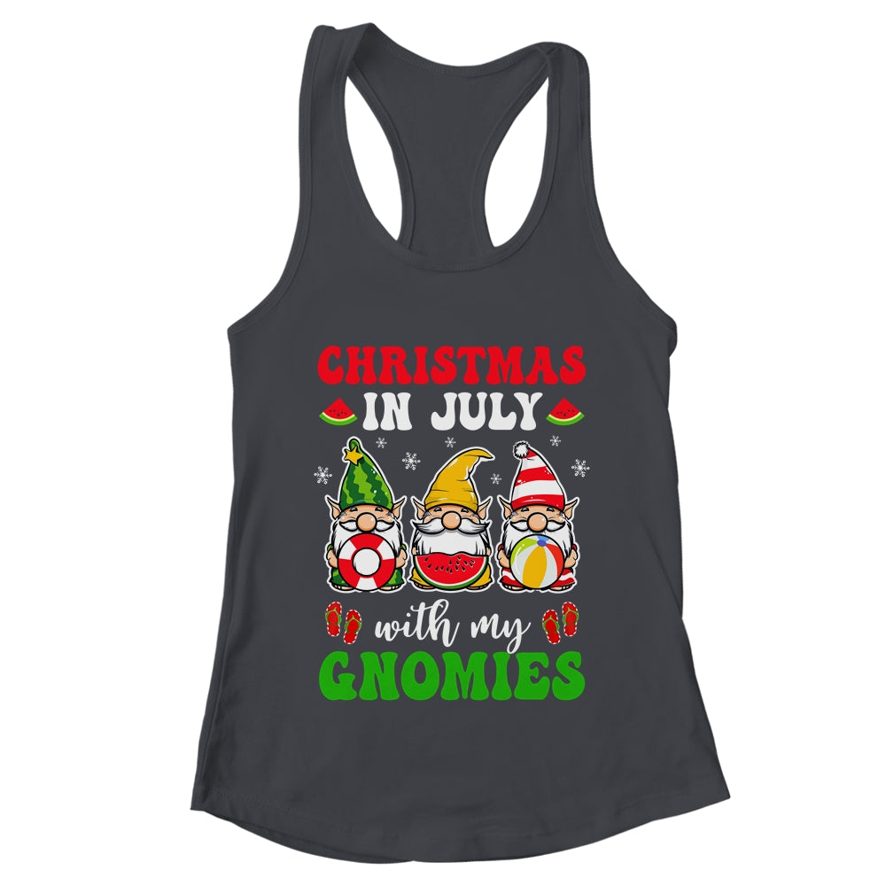 Funny Summer Vacation Gnomies Gnomes For Christmas In July Shirt & Tank Top | teecentury