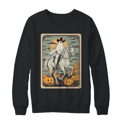 Funny Tarot Card Halloween Season Cowboy Ghost Riding Horse Shirt & Sweatshirt | teecentury