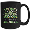 Funny Teacher St Patricks Day Shamrock Lucky Teacher Women Mug | teecentury