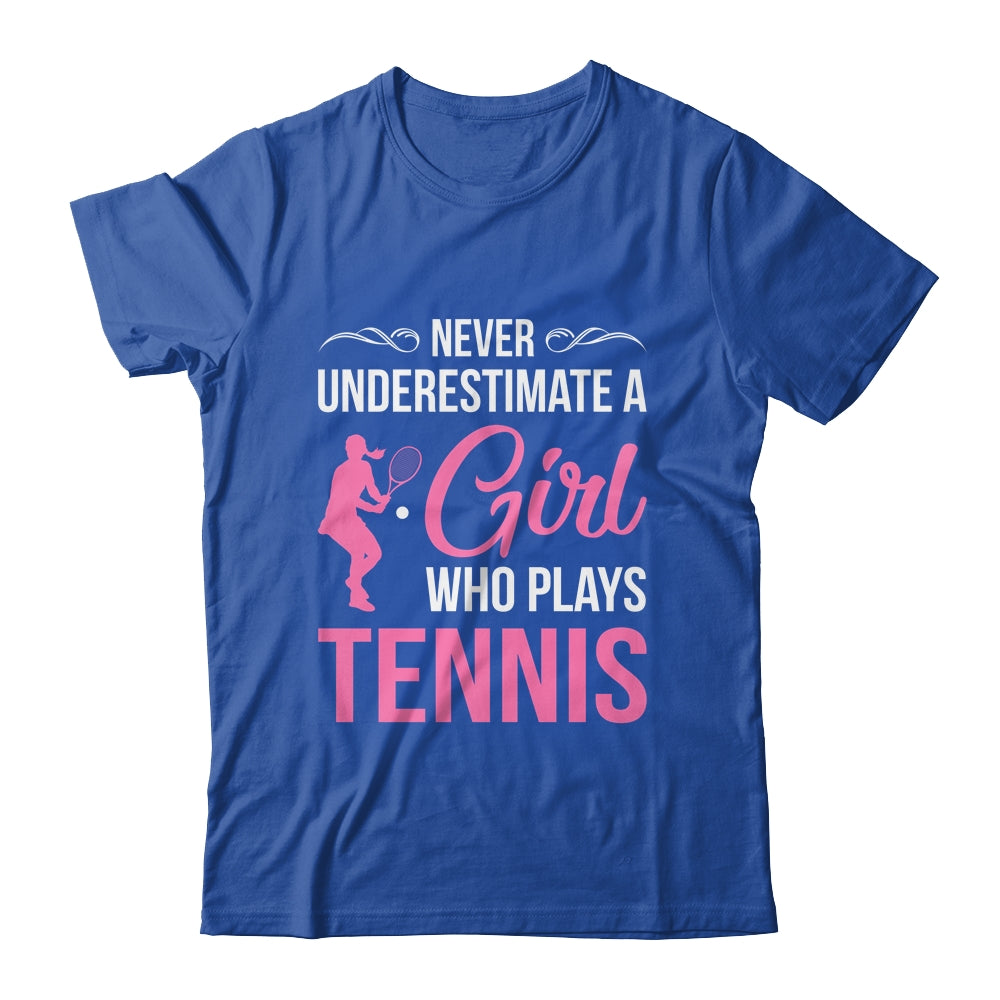 Funny Tennis Art For Girls Youth Teens Tennis Player Shirt