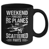 Funny Test Pilot Weekend Forecast RC Planes Scattered Parts Mug | teecentury