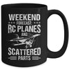 Funny Test Pilot Weekend Forecast RC Planes Scattered Parts Mug | teecentury