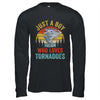 Funny Tornado Storm Chasing Hurricane Design Boys Kids Shirt & Hoodie | teecentury