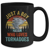Funny Tornado Storm Chasing Hurricane Design Boys Kids Mug | teecentury