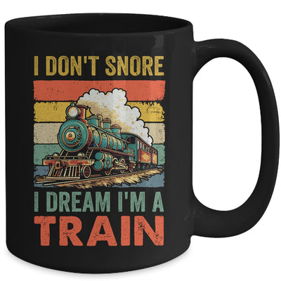 Funny Train For Men I Don't Snore I Dream I'm A Train Retro Mug | teecentury
