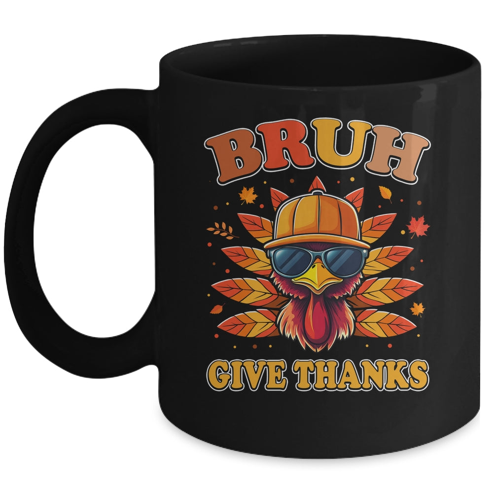 Funny Turkey Bruh Meme Thanksgiving For Boys Men Kids Mug | teecentury