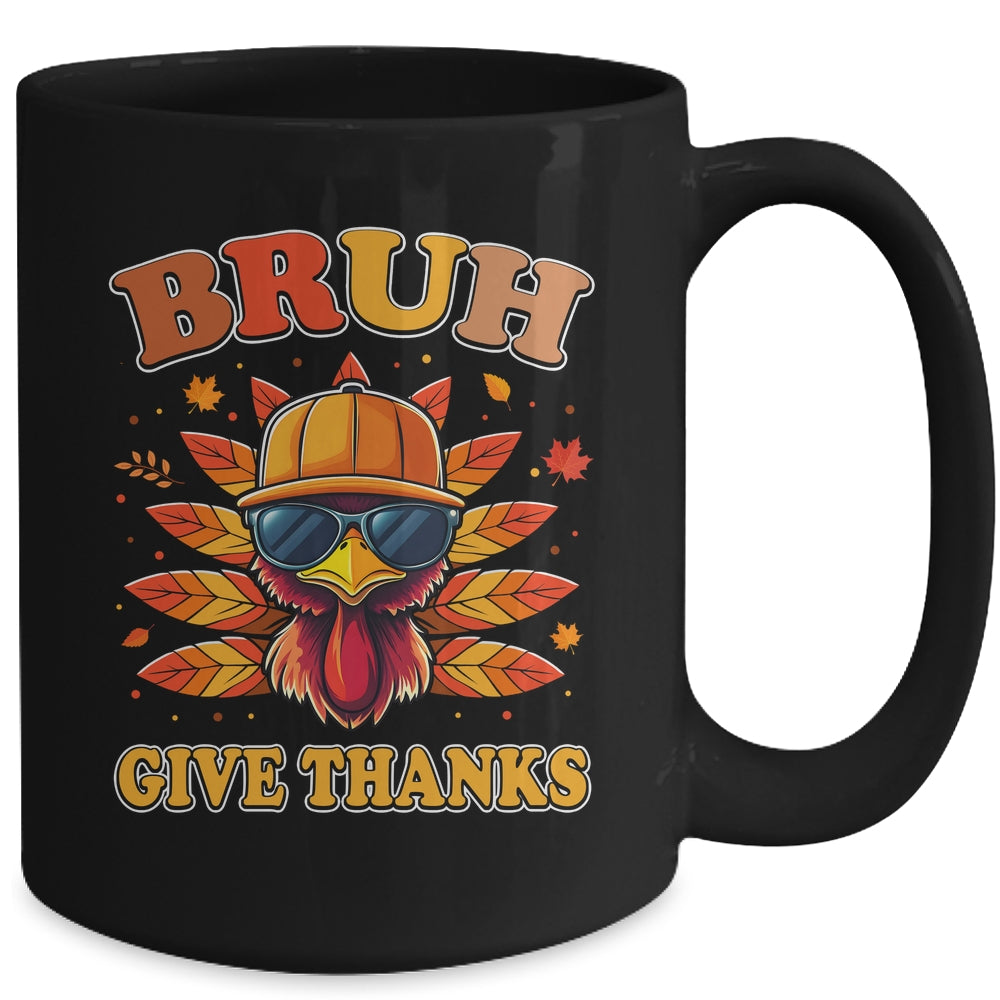 Funny Turkey Bruh Meme Thanksgiving For Boys Men Kids Mug | teecentury