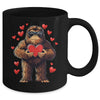 Funny Valentines Day Bigfoot Heart Sunglasses Sasquatch Boys Mug | teecentury