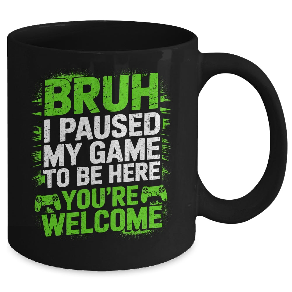 Funny Video Gamer Bruh I Paused My Game Teen Boys Gaming Mug | teecentury