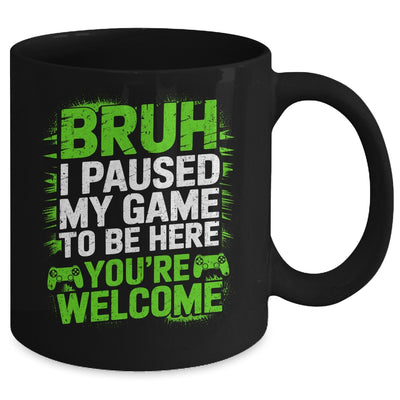 Funny Video Gamer Bruh I Paused My Game Teen Boys Gaming Mug | teecentury