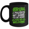 Funny Video Gamer Bruh I Paused My Game Teen Boys Gaming Mug | teecentury