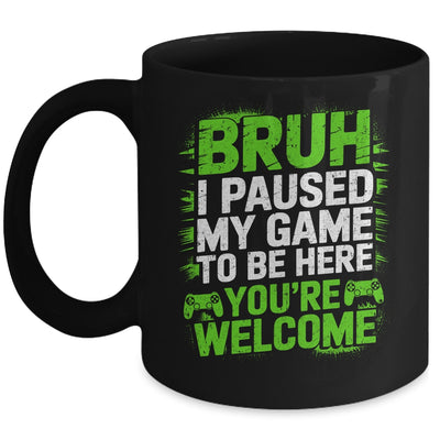 Funny Video Gamer Bruh I Paused My Game Teen Boys Gaming Mug | teecentury