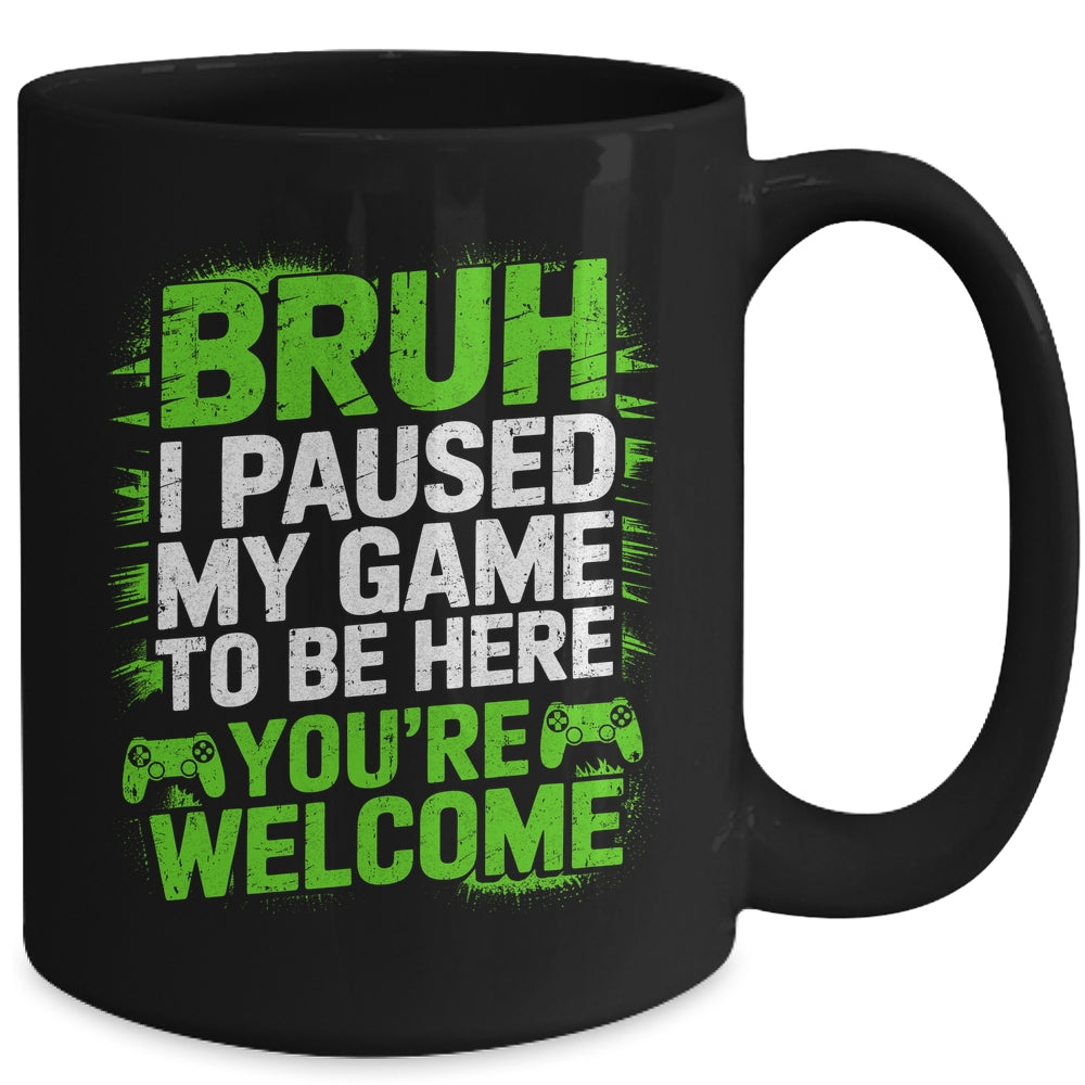 Funny Video Gamer Bruh I Paused My Game Teen Boys Gaming Mug | teecentury