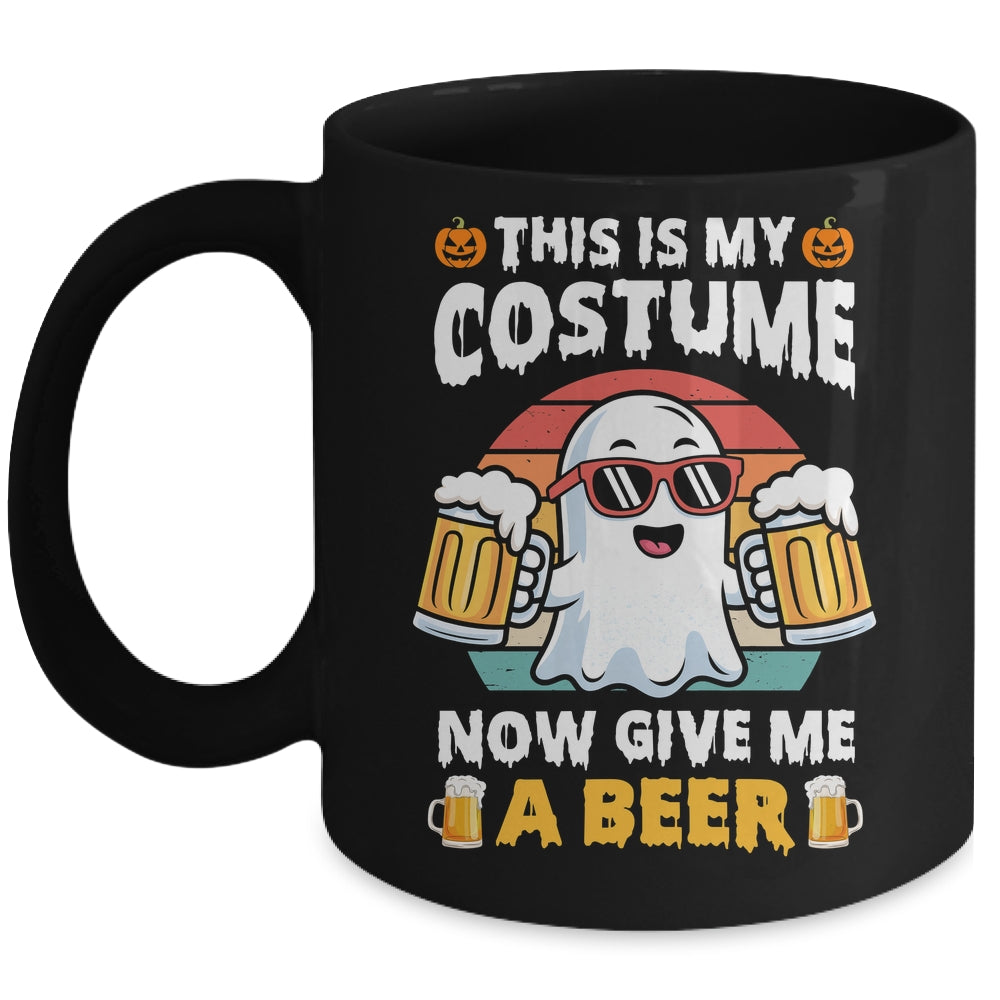Funny Vintage Boo This Is My Halloween Costumes Adults Mens Mug | teecentury