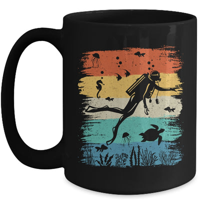 Funny Vintage Design Scuba Diving Dive Diver For Men Women Mug | teecentury
