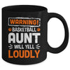Funny Volleyball Aunt Warning Volleyball Will Yell Loudly Mug | teecentury