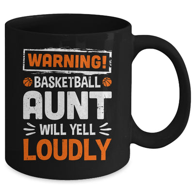 Funny Volleyball Aunt Warning Volleyball Will Yell Loudly Mug | teecentury