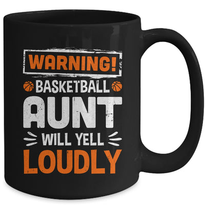 Funny Volleyball Aunt Warning Volleyball Will Yell Loudly Mug | teecentury