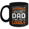 Funny Volleyball Dad Warning Volleyball Dad Will Yell Loudly Mug | teecentury