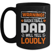 Funny Volleyball Dad Warning Volleyball Dad Will Yell Loudly Mug | teecentury