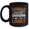 Funny Volleyball Grandma Warning Volleyball Will Yell Loudly Mug | teecentury