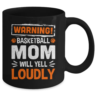 Funny Volleyball Mom Warning Volleyball Mom Will Yell Loudly Mug | teecentury