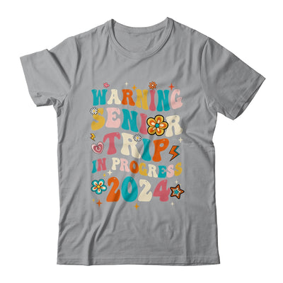 Funny Warning Senior Trip Class Of 2024 In Progress Groovy Shirt & Tank Top | teecentury