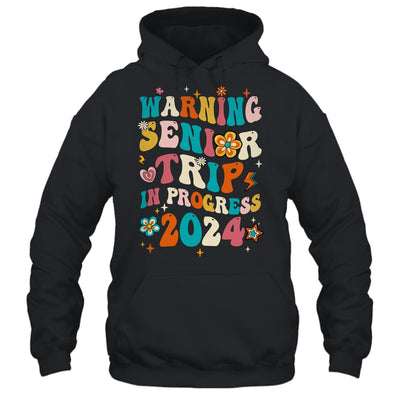 Funny Warning Senior Trip Class Of 2024 In Progress Groovy Shirt & Tank Top | teecentury