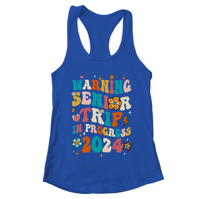 Funny Warning Senior Trip Class Of 2024 In Progress Groovy Shirt & Tank Top | teecentury