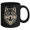 Funny Wolf Cool Rock And Roll Graphic Sunglasses Mug | teecentury