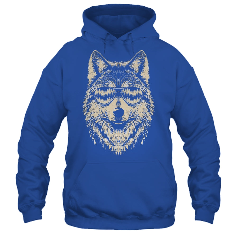 Funny Wolf Cool Rock And Roll Graphic Sunglasses Shirt & Hoodie | teecentury