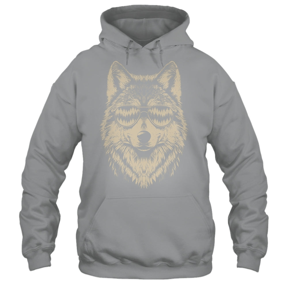 Funny Wolf Cool Rock And Roll Graphic Sunglasses Shirt & Hoodie | teecentury