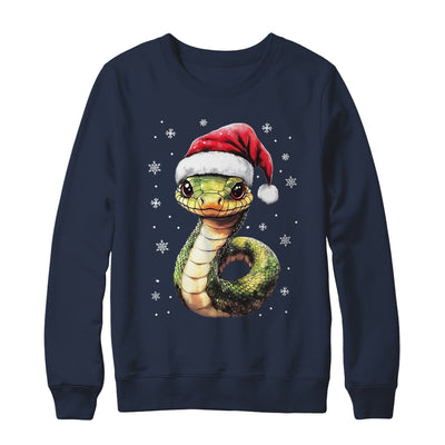 Funny Xmas Snake Lovers Christmas Snake Santa Hat Men Women Shirt & Sweatshirt | teecentury