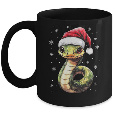 Funny Xmas Snake Lovers Christmas Snake Santa Hat Men Women Mug | teecentury