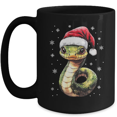 Funny Xmas Snake Lovers Christmas Snake Santa Hat Men Women Mug | teecentury