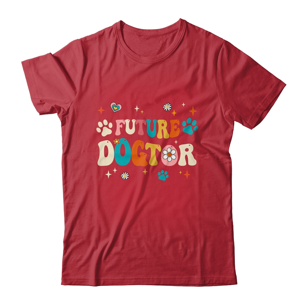 Future Dogtor Vet Student Funny Veterinarian Dog Groovy Shirt & Tank Top | teecentury
