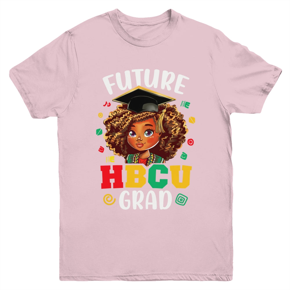 Future HBCU Grad Black Girl Kids Afro Black History Month Youth Shirt | teecentury