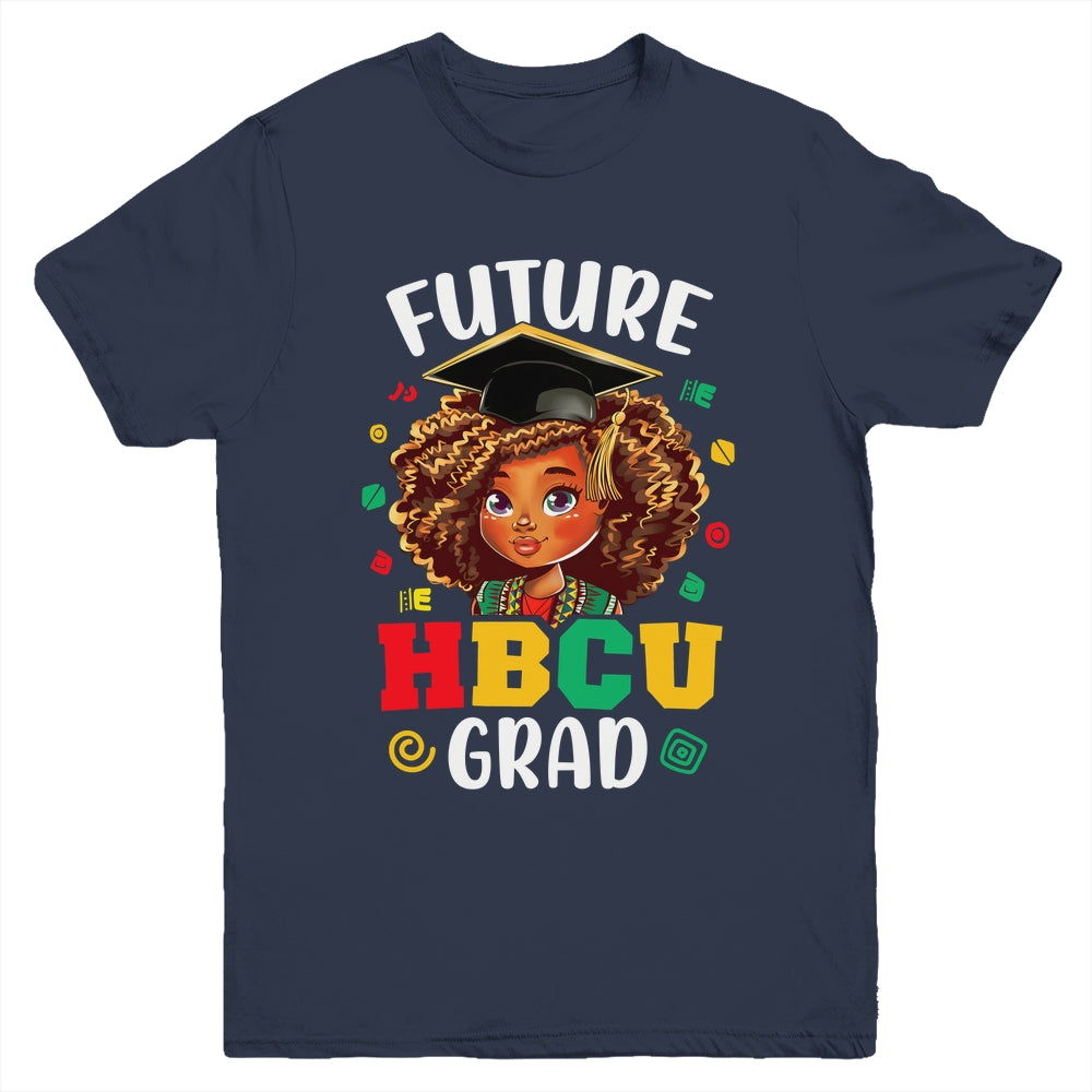 Future HBCU Grad Black Girl Kids Afro Black History Month Youth Shirt | teecentury