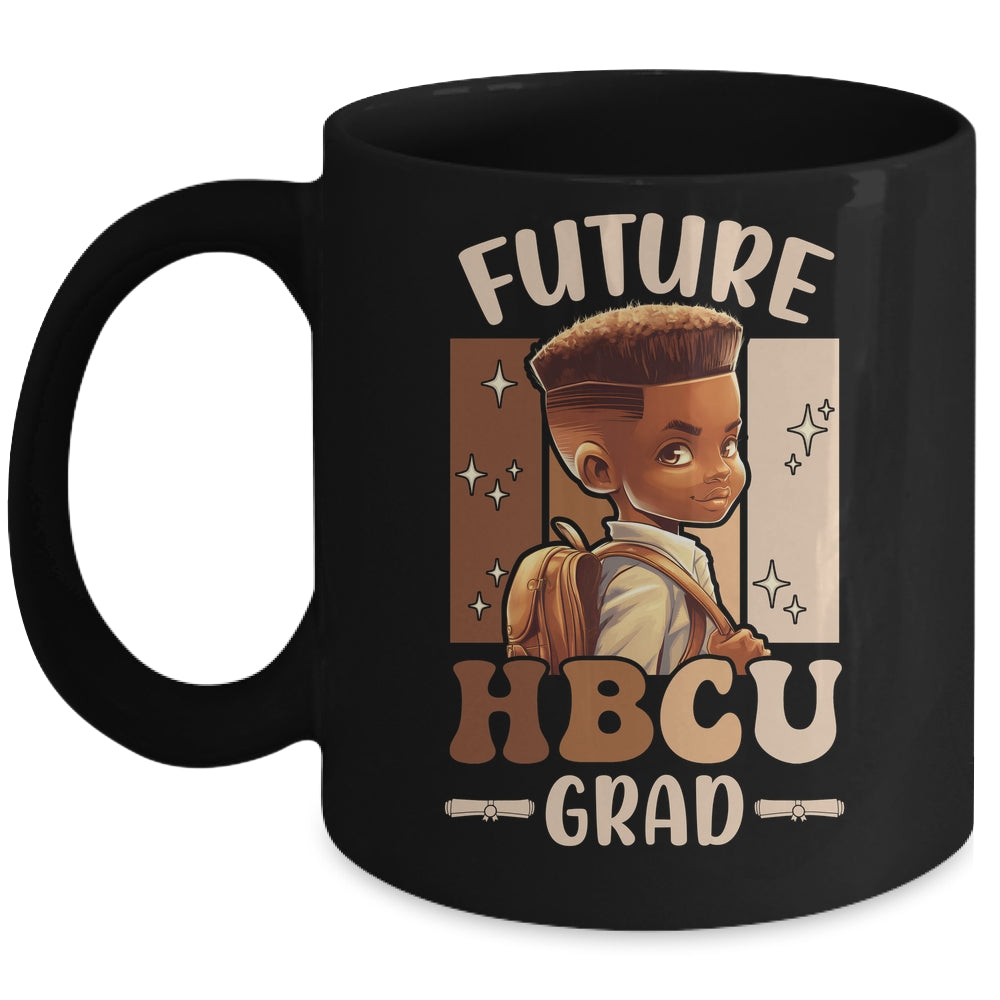 Future HBCU Grad Kids Black Boy Afro Black History Month Mug | teecentury