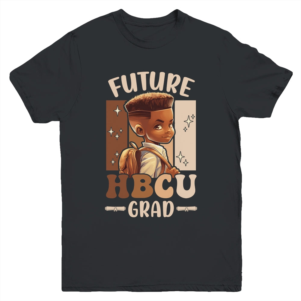 Future HBCU Grad Kids Black Boy Afro Black History Month Youth Shirt | teecentury