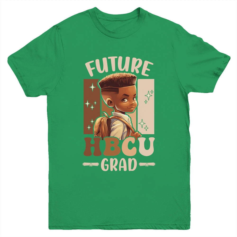 Future HBCU Grad Kids Black Boy Afro Black History Month Youth Shirt | teecentury