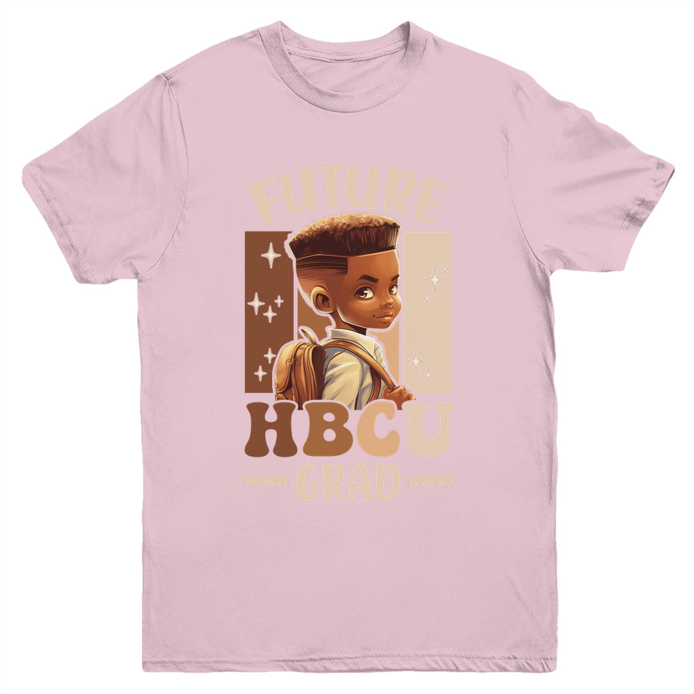 Future HBCU Grad Kids Black Boy Afro Black History Month Youth Shirt | teecentury