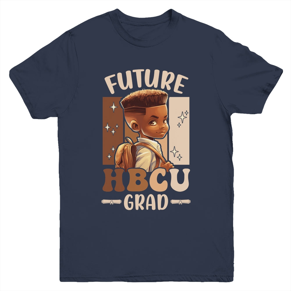 Future HBCU Grad Kids Black Boy Afro Black History Month Youth Shirt | teecentury