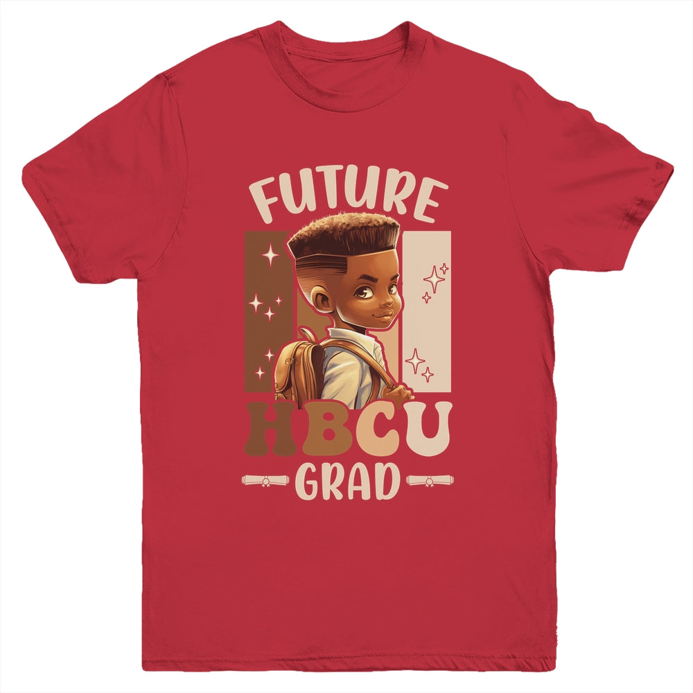 Future HBCU Grad Kids Black Boy Afro Black History Month Youth Shirt | teecentury