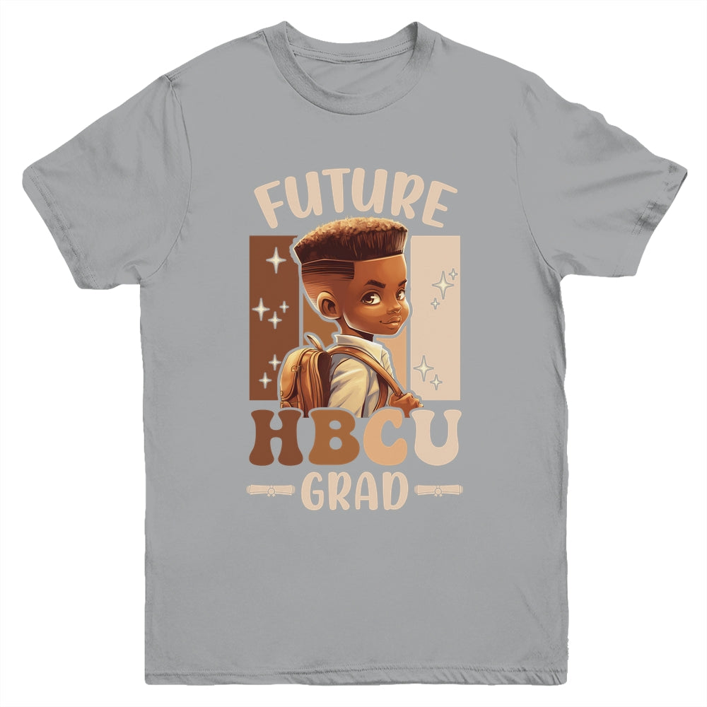 Future HBCU Grad Kids Black Boy Afro Black History Month Youth Shirt | teecentury