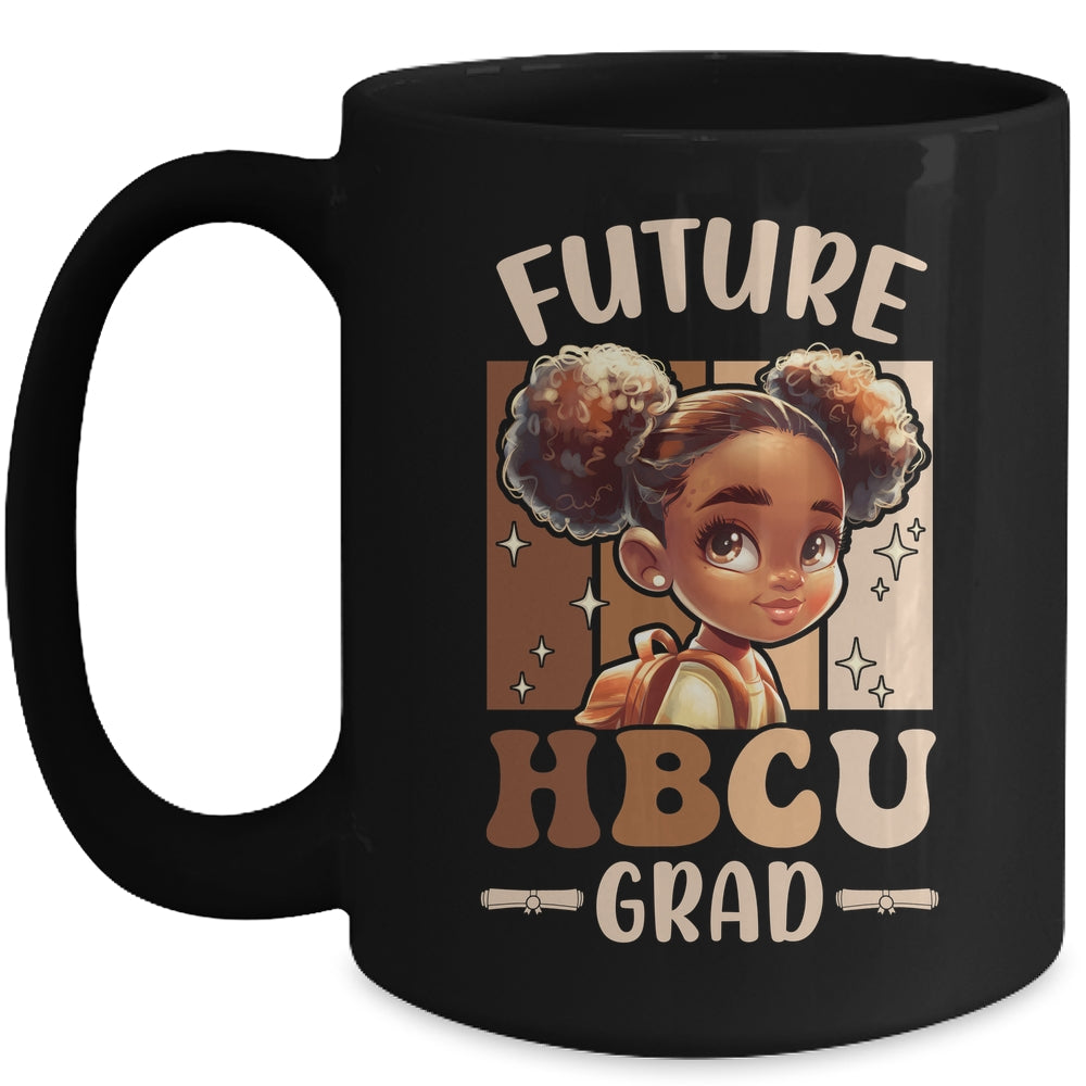 Future HBCU Grad Kids Black Girl Afro Black History Month Mug | teecentury