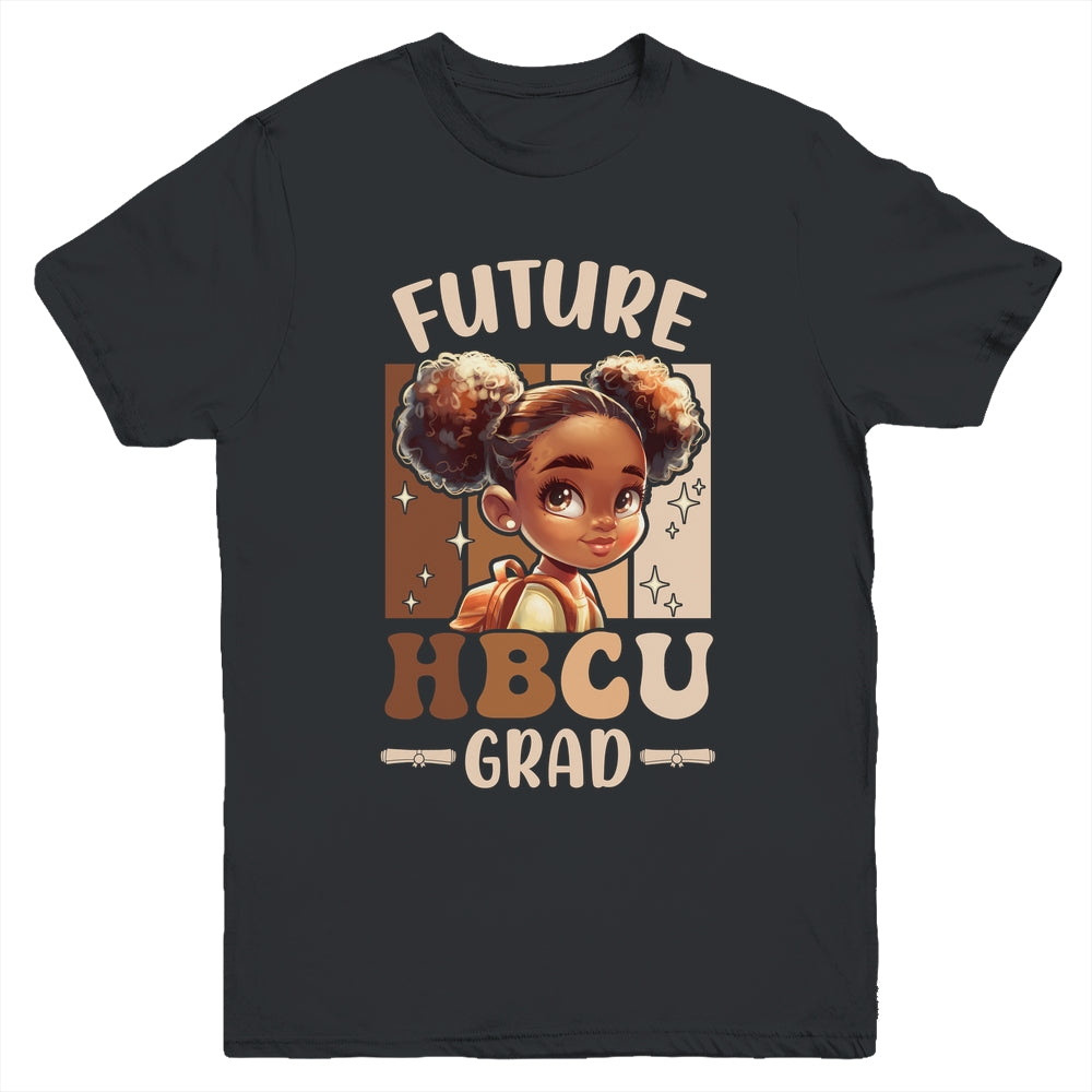 Future HBCU Grad Kids Black Girl Afro Black History Month Youth Shirt | teecentury